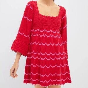POMANDER PLACE Red Crochet Trim Devon Dress Tuckernuck